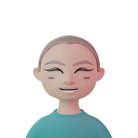 Buzz Cut Frauen  3D Icon