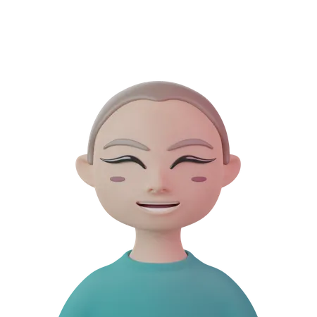 Buzz Cut Frauen  3D Icon