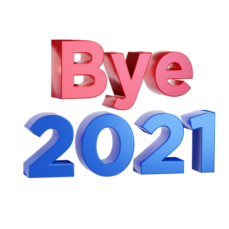 Bye 2021  3D Icon