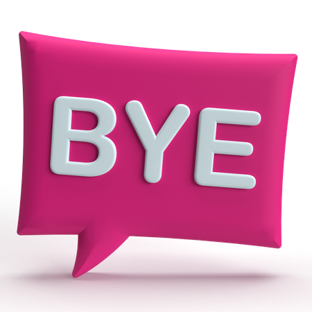 Bye  3D Icon