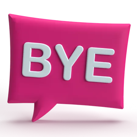 Bye  3D Icon