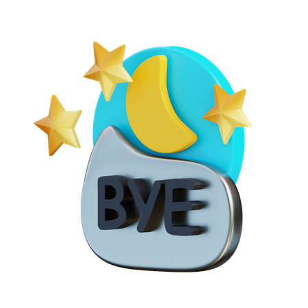 Bye  3D Icon