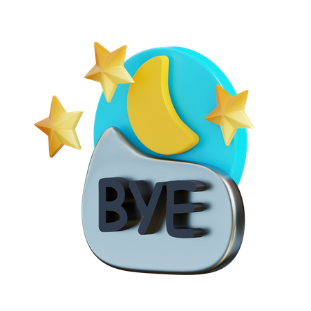Bye  3D Icon