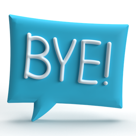 Bye  3D Icon
