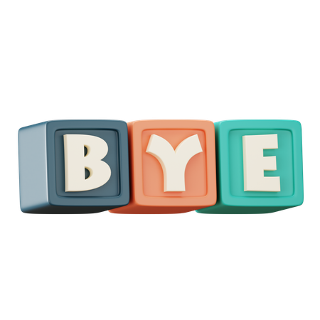 Bye  3D Icon