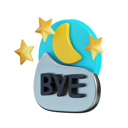 Bye  3D Icon