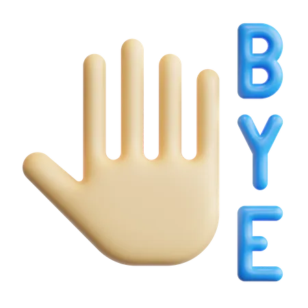 Bye  3D Icon