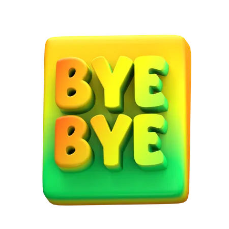 Bye Bye  3D Icon