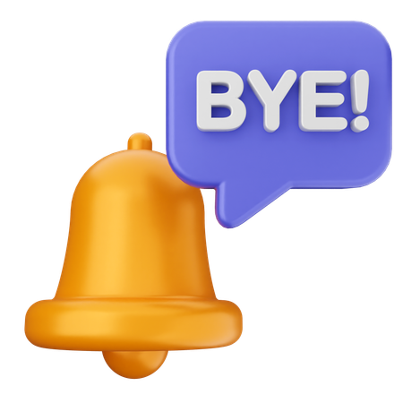 Bye Notification Bell  3D Icon