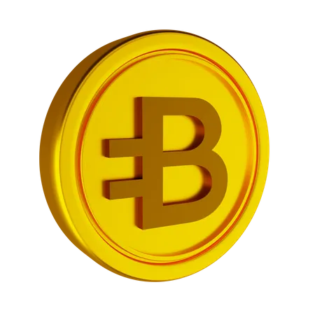 Moneda criptográfica de bytes  3D Icon