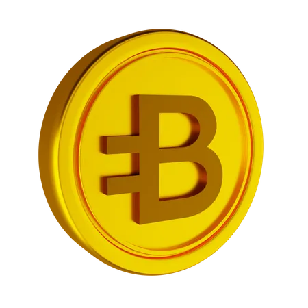 Byte Crypto Coin  3D Icon
