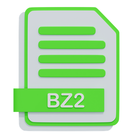 Bz2 파일  3D Icon