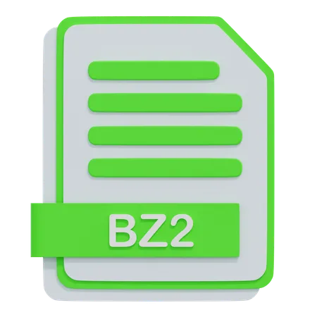 BZ2 File  3D Icon