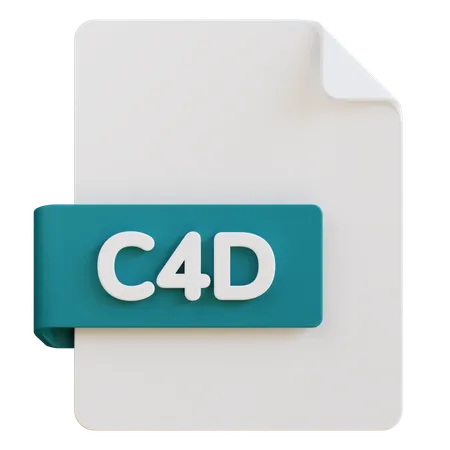 3 D Illustration Of C 4 D File Extension 3D Icon