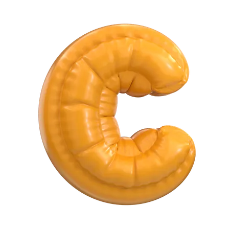 Alphabet Balloon Shape Letter C 3D Icon