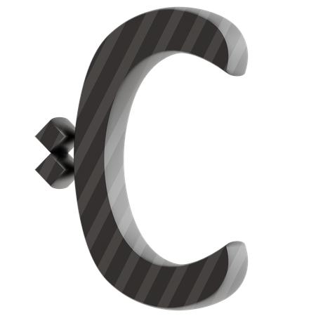 C Alphabet  3D Icon