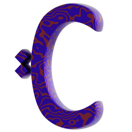 C Alphabet  3D Icon