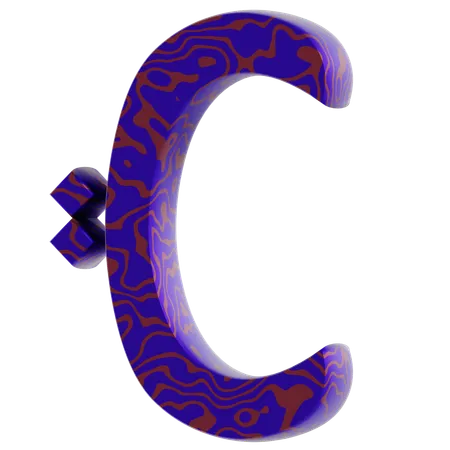 C Alphabet  3D Icon