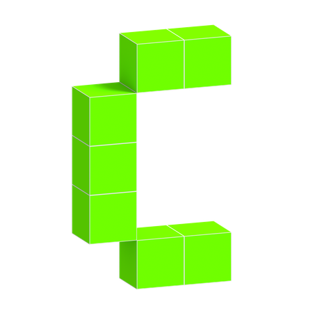 C Alphabet  3D Icon