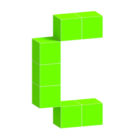 C Alphabet  3D Icon