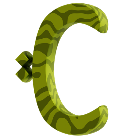 C Alphabet  3D Icon