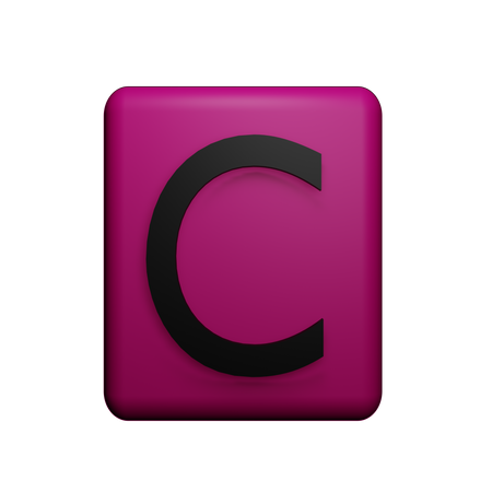 C Alphabet  3D Icon