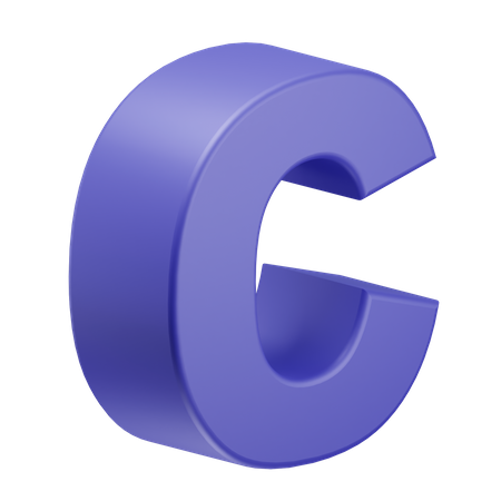 C Alphabet  3D Icon