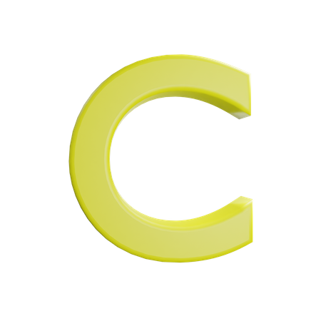 C Alphabet 3D Icon