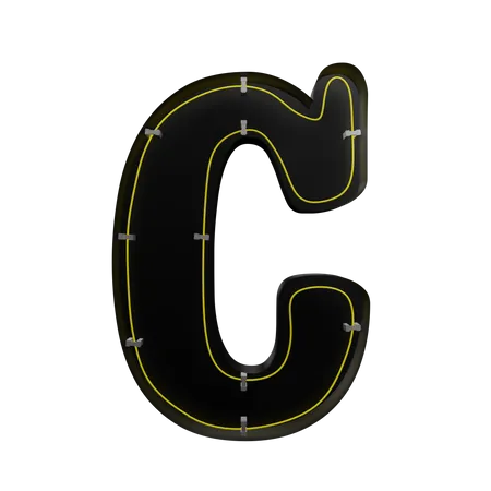 Alphabet mit C  3D Icon