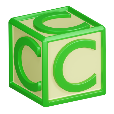 C Alphabet Letter  3D Icon