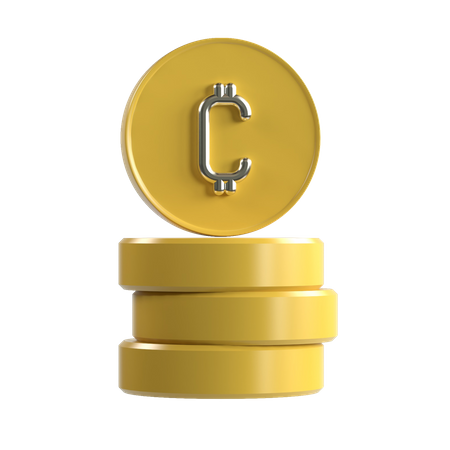 C Coin  3D Illustration