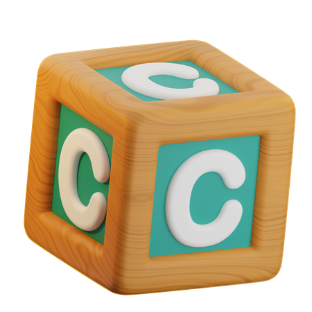 C Cube Block  3D Icon