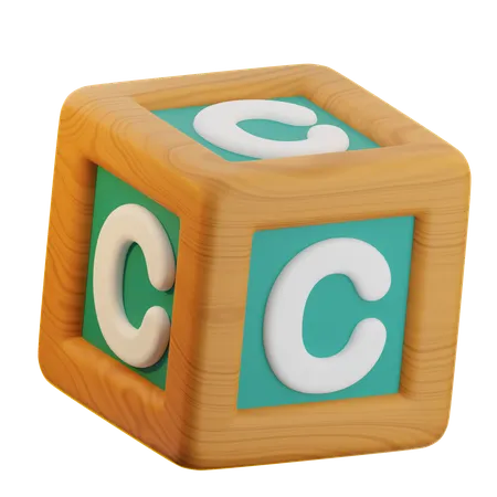 C Cube Block  3D Icon