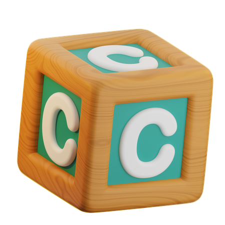 C Cube Block  3D Icon