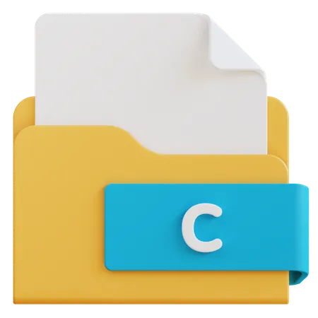 3 D C File Extension Folder 3D Icon
