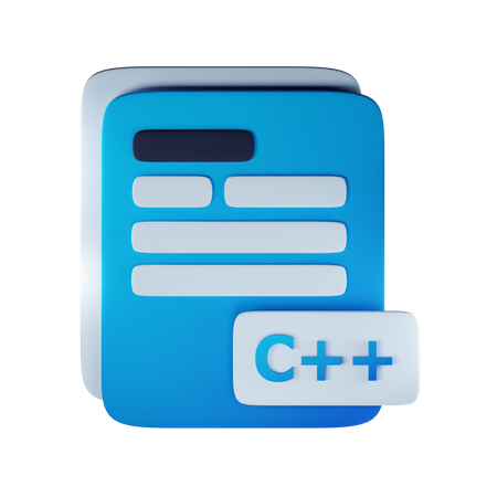 C++ file extension 3D Icon