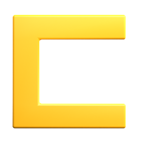 C-Form, geometrische Form  3D Icon