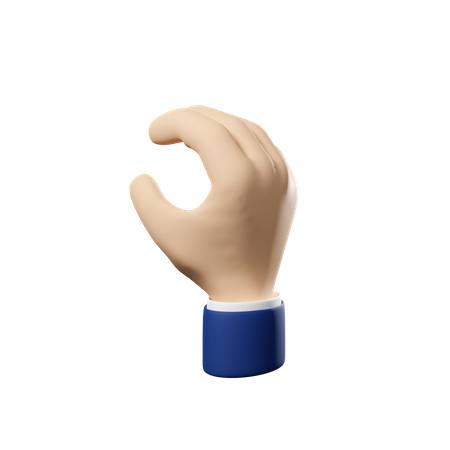 C gesto de la mano  3D Icon