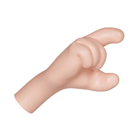 C gesto de la mano  3D Icon