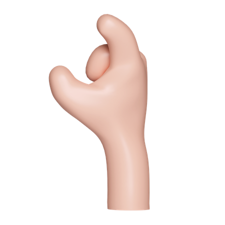 C Hand Gesture  3D Icon