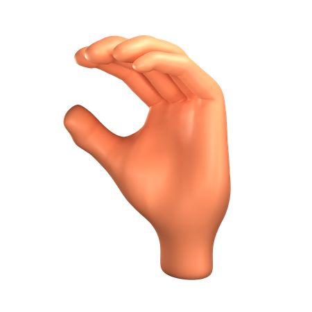 C hand gesture  3D Icon