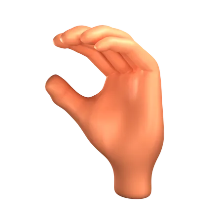 C hand gesture  3D Illustration