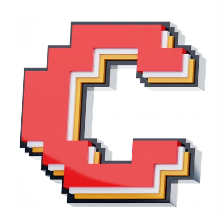 C Letter  3D Icon