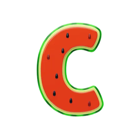 C Letter  3D Icon