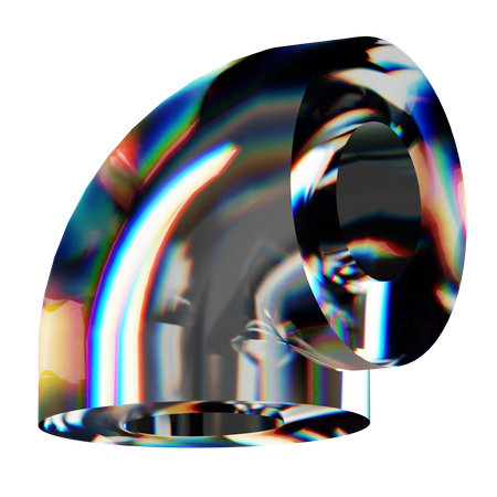 Forma abstrata de tubo c  3D Icon