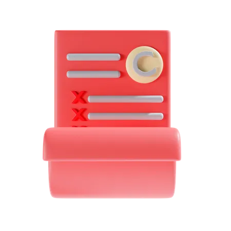 File Back To School Icon 3D Icon