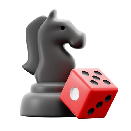 Caballo caballero negro  3D Icon