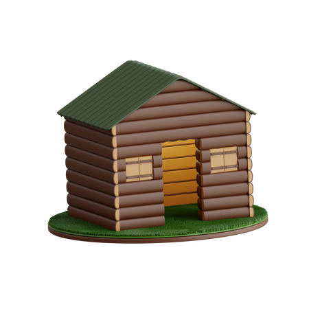 Cabaña  3D Icon