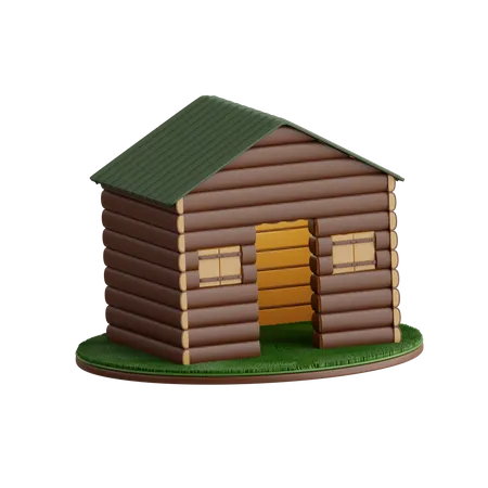 Cabaña  3D Icon