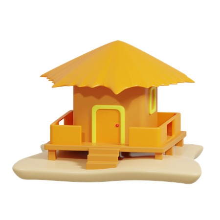 Cabana de praia  3D Icon